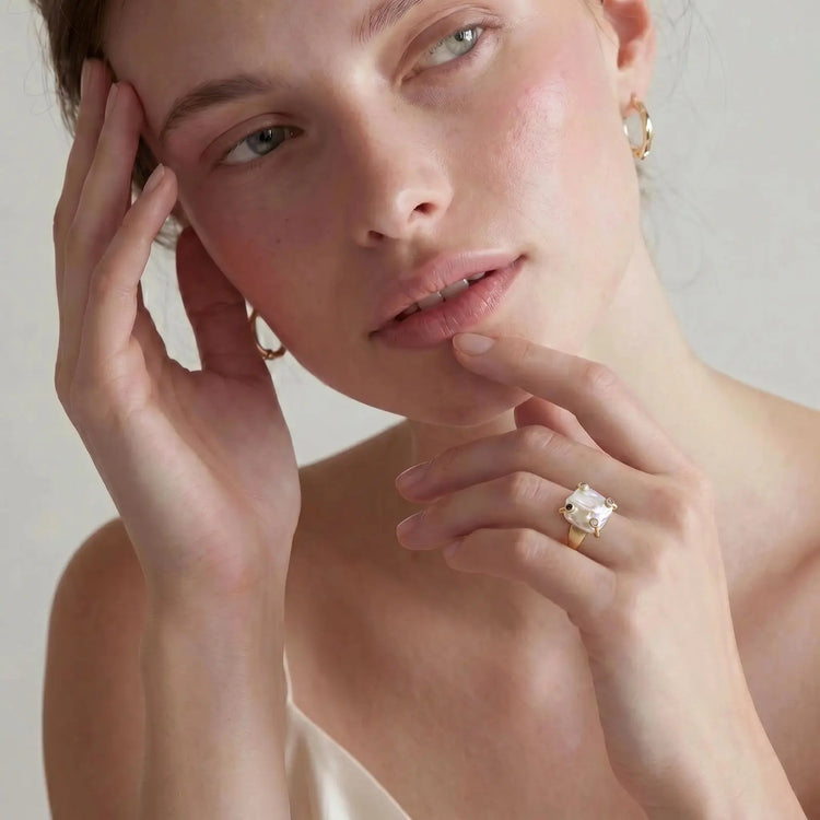 Baroque Pearl Statement Ring Faith Is In The Fire
