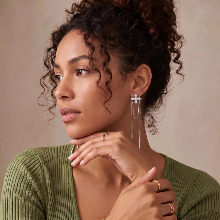 Divine Cascade Earrings Faith In the Fire