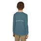 Youth Long Sleeve Tee — "Faith on Fire" Christian Flame Graphic (We Didn’t Bow)
