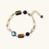 Gold chain bracelet with tiger&