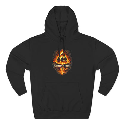 Faith on Fire Hoodie — Flame Cross Graphic Pullover with “We Didn’t Bow” Back Print