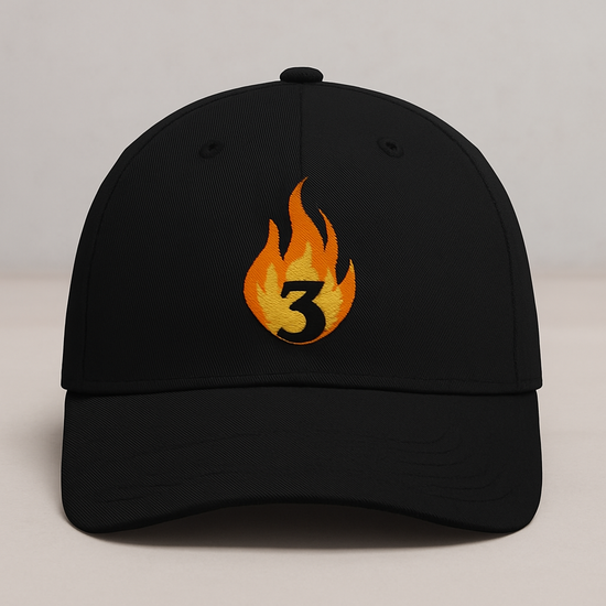 Faith in the Fire Hat | Flame + 3 Embroidered Cap | We Didn’t Bow Christian Hat