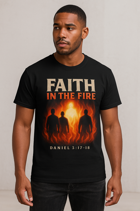 Faith in the Fire T-Shirt | Daniel 3 Scripture Tee | Shadrach Meshach Abednego Shirt